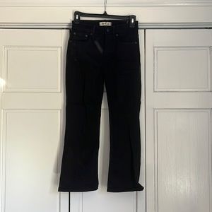 Madewell Cali Demi Boot Black Demin Pants, Size 25P